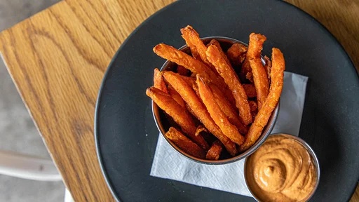 Sweet Potato with Rassam Mayo
